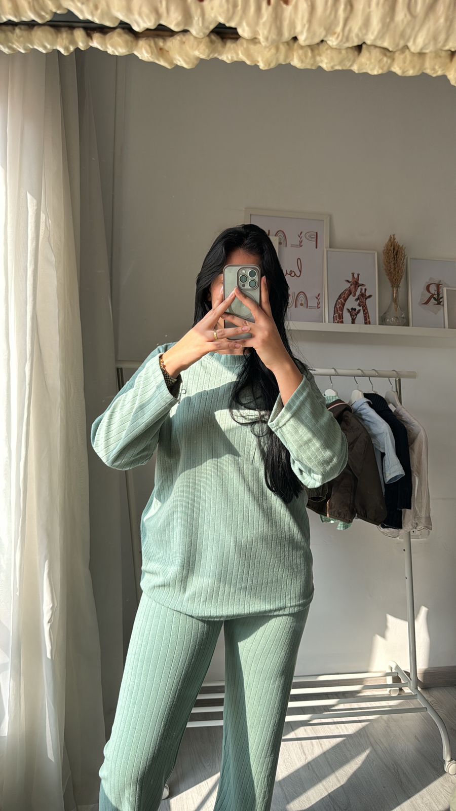 Chic over size pajama - Mint green