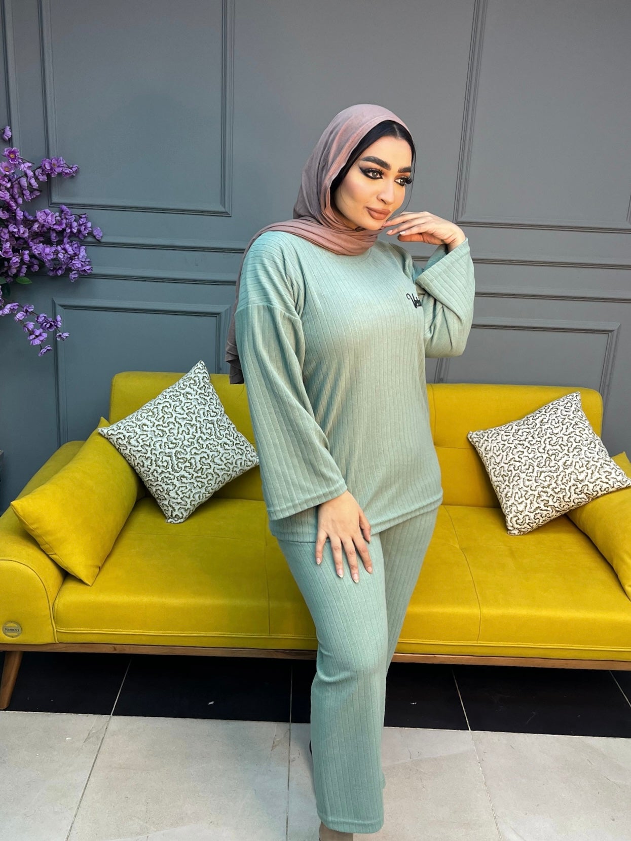 Chic over size pajama - Mint green