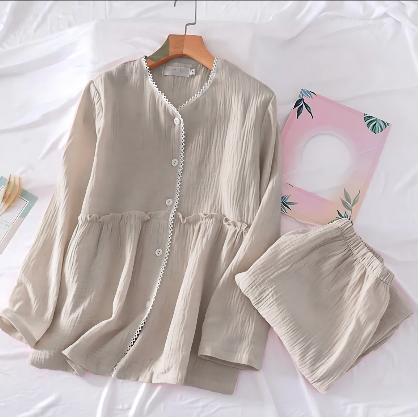 Dantel Pajama (003) Beige