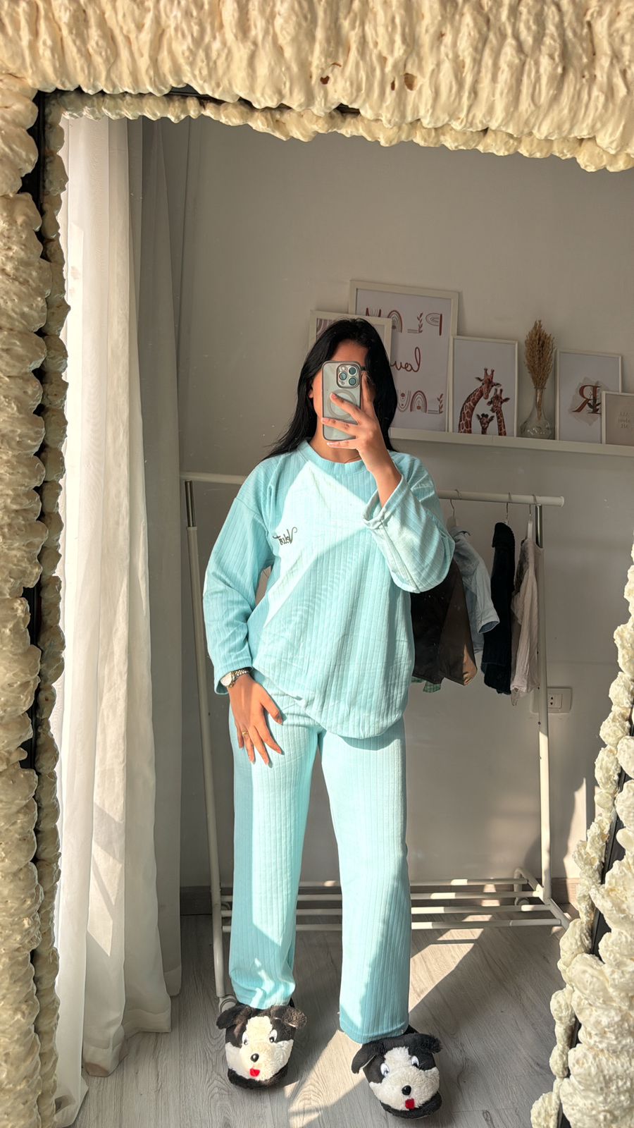 Chic over size pajama - Aqua