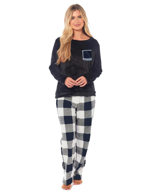 Heidi velvet Pajama - Black&Dark Navy