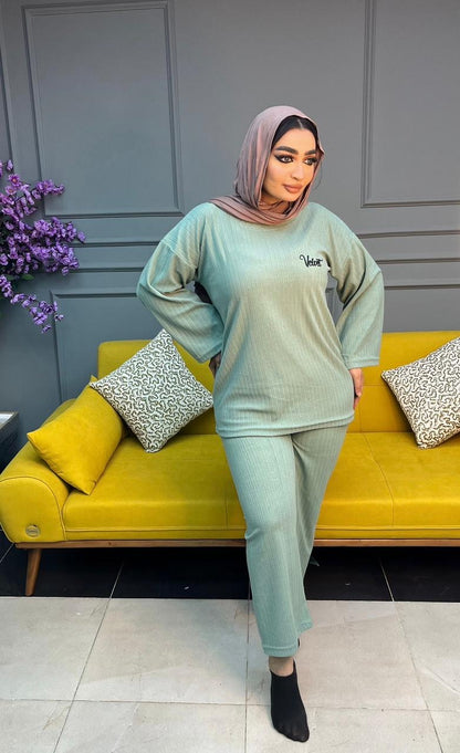 Chic over size pajama - Mint green