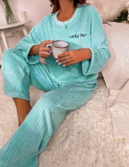 Chic over size pajama - Aqua