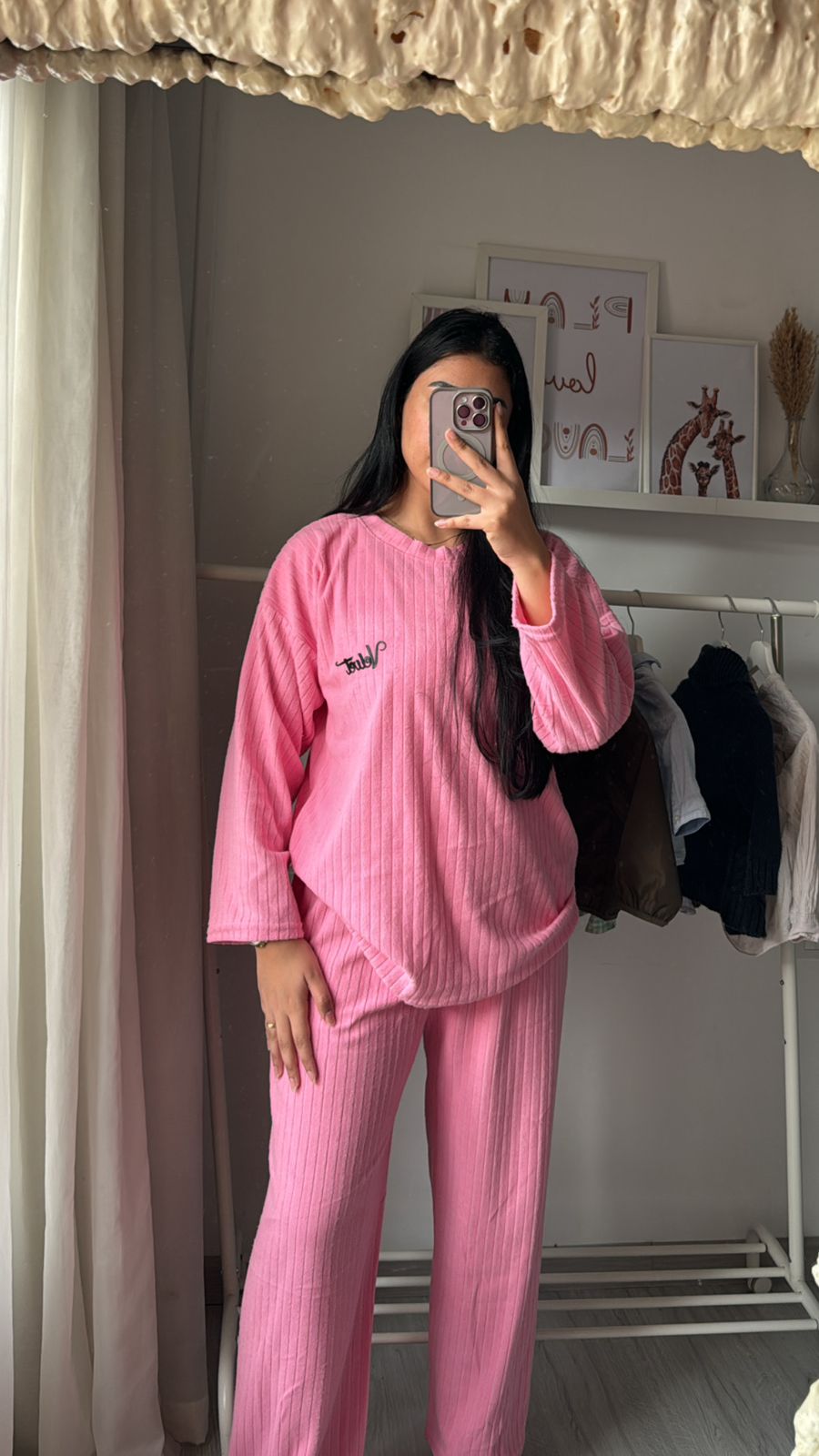 Chic over size pajama - Rose