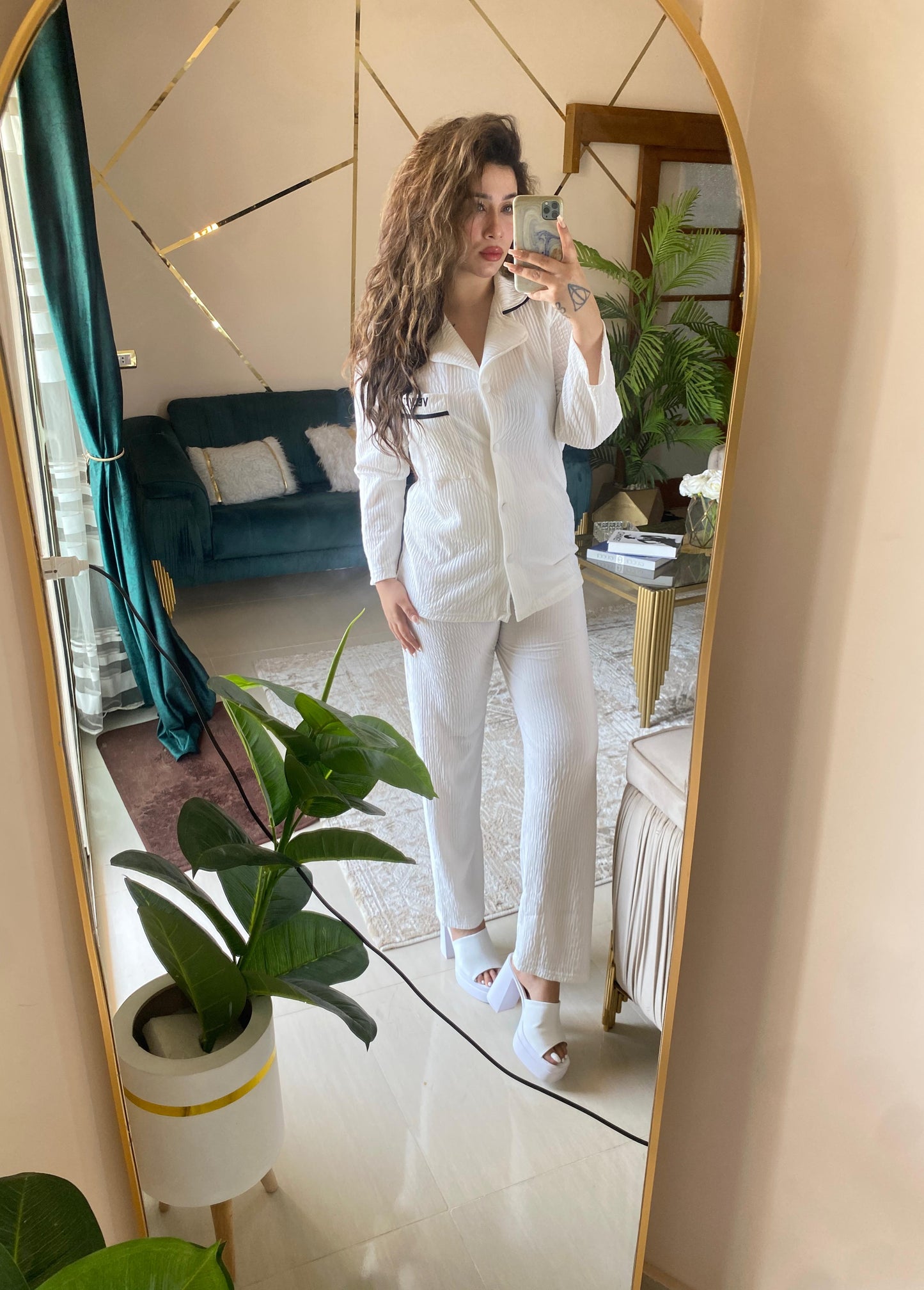 Magic velvet pajama (001) White